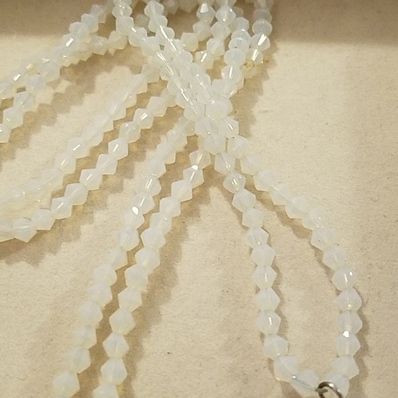 Long Iridescent Tassel Necklace - Picture 4 of 4